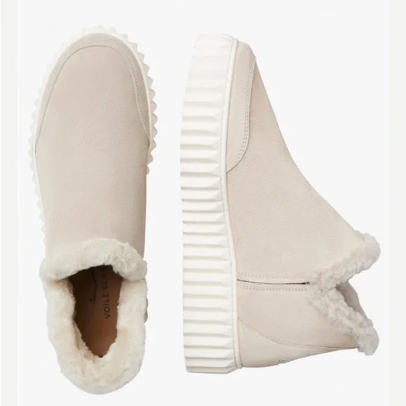 NWT VOILE BLANCHE LUNA Suede Ankle Boots in Beige - Picture 4 of 15